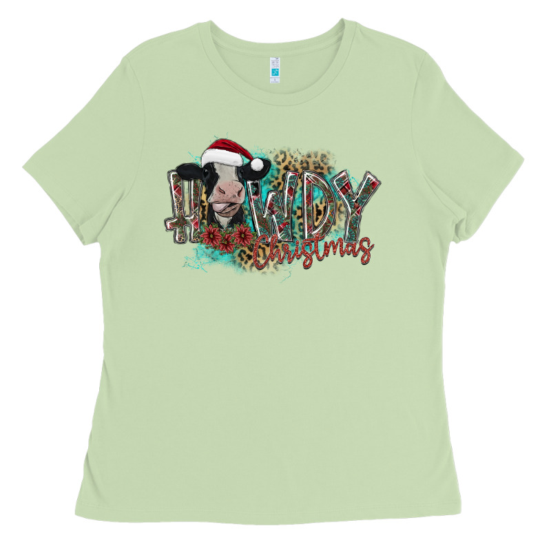 Howdy Christmas Ladies Tee by CowhideDigitalArt | Teevron