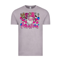 Vintage Zinc merry Christmas santa Vintage Tee - CowhideDigitalArt