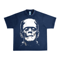 Navy frankenstein Urban Heavy Tee - DesigneFamous