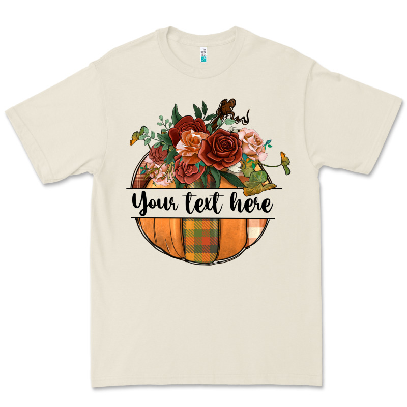 Preview Customize Floral Pumpkin Premium Tee by BundleAndBundleShop | Teevron