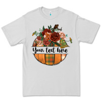 Dove Grey preview customize floral pumpkin Premium Tee - BundleAndBundleShop