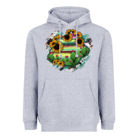 Heather Grey Aguascalientes State Of Mexico Map Heavyweight Hoodie - RanaPortraitStore