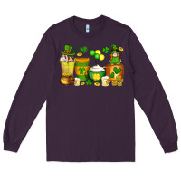 Plum st patrick's day coffee cups with gnome Long Sleeve Tee - Artiststas