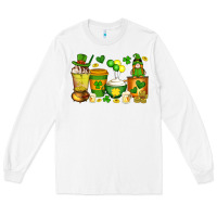 White st patrick's day coffee cups with gnome Long Sleeve Tee - Artiststas