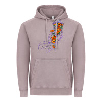 Vintage Zinc light purple jellyfish and floral Vintage Hoodie - BarkalooDesign