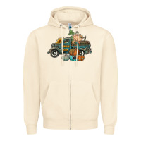 Sandshell western pumpkin farm truck Zipper Hoodie - RanaPortraitStore