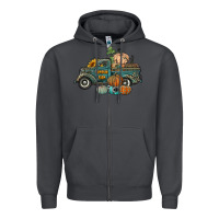 Smoke western pumpkin farm truck Zipper Hoodie - RanaPortraitStore