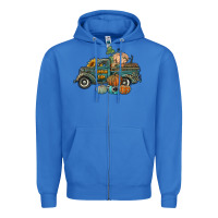 True Royal western pumpkin farm truck Zipper Hoodie - RanaPortraitStore