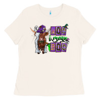Bone Moo I Mean Boo Ladies Tee - CowhideDigitalArt
