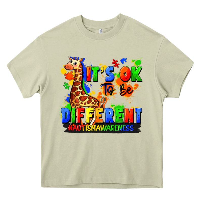 It's Ok To Be Different Autism Awareness Heavy Core Tee by FaDigitalArtStudio | Teevron