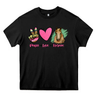 Black peace love horses Heavy Core Tee - RanaPortraitStore