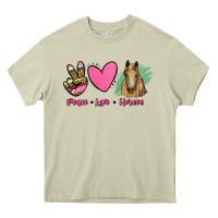 Mossy peace love horses Heavy Core Tee - RanaPortraitStore