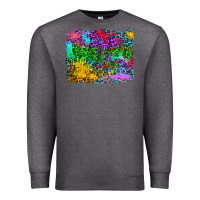 Charcoal Heather colorful leopard background Premium Sweatshirt - RanaPortraitStore
