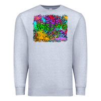 Heather Grey colorful leopard background Premium Sweatshirt - RanaPortraitStore