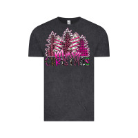 Vintage Black Merry Christmas pink  trees Vintage Tee - CowhideDigitalArt