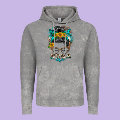 Nona Life Messy Bun Vintage Hoodie Designed By Barkaloodesign