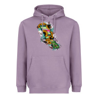 Lavender Baja California State Of Mexico Map Heavyweight Hoodie - RanaPortraitStore