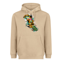 Mushroom Baja California State Of Mexico Map Heavyweight Hoodie - RanaPortraitStore