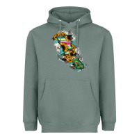 Sage Baja California State Of Mexico Map Heavyweight Hoodie - RanaPortraitStore