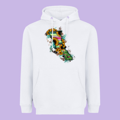 Baja California State Of Mexico Map Heavyweight Hoodie Designed By Ranaportraitstore