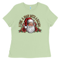 Matcha i love a man with a bearo Ladies Tee - CowhideDigitalArt