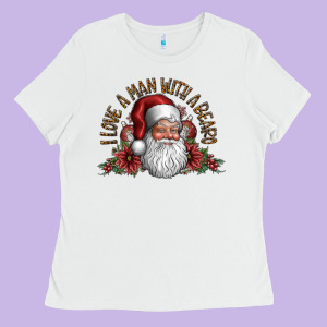 I Love A Man With A Bearo Ladies Tee Designed By Cowhidedigitalart