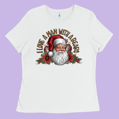 I Love A Man With A Bearo Ladies Tee Designed By Cowhidedigitalart