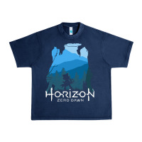 Navy horizon zero dawn Urban Heavy Tee - DesigneFamous
