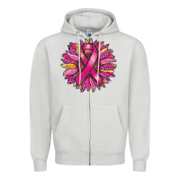 Dove Grey breast cancer sunflower Zipper Hoodie - RanaPortraitStore