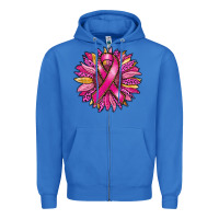 True Royal breast cancer sunflower Zipper Hoodie - RanaPortraitStore