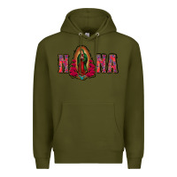 Army Green Nana Lady Of Guadalupe Premium Hoodie - Jasminsmagicworld