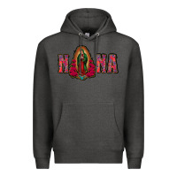 Charcoal Heather Nana Lady Of Guadalupe Premium Hoodie - Jasminsmagicworld