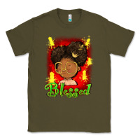 Army Green blessed juneteenth Classic Tee - FaDigitalArtStudio