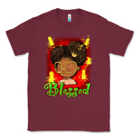 Burgundy blessed juneteenth Classic Tee - FaDigitalArtStudio