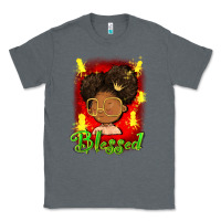 Charcoal Heather blessed juneteenth Classic Tee - FaDigitalArtStudio