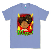 Colony Blue blessed juneteenth Classic Tee - FaDigitalArtStudio