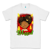 White blessed juneteenth Classic Tee - FaDigitalArtStudio