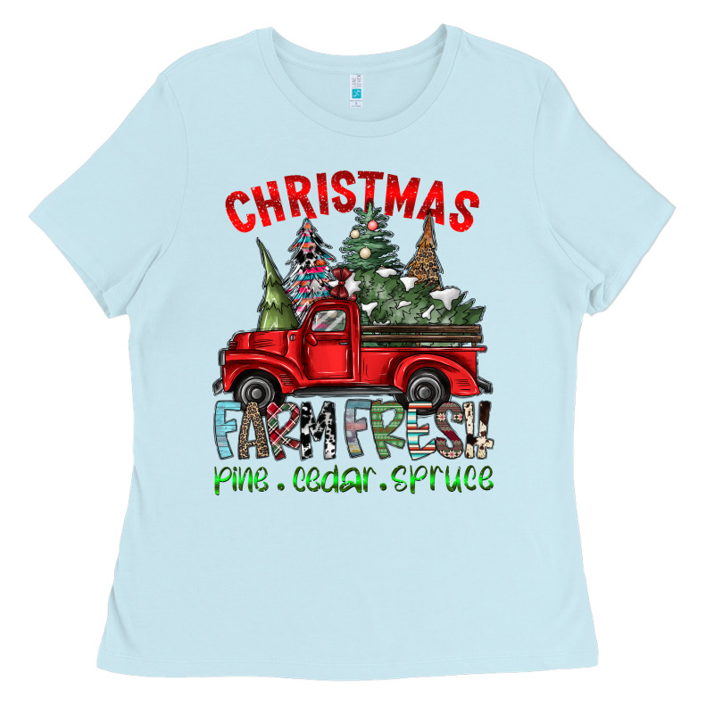 Christmas Farm Fresh Ladies Tee by CowhideDigitalArt | Teevron