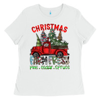 White christmas farm fresh Ladies Tee - CowhideDigitalArt