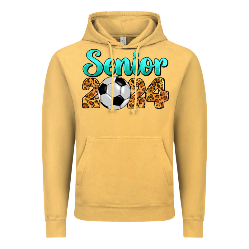 Soccer Senior 2024 Vintage Hoodie by BarkalooDesign | Teevron