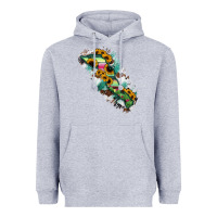 Heather Grey Baja California Sur State Of Mexico Map Heavyweight Hoodie - RanaPortraitStore