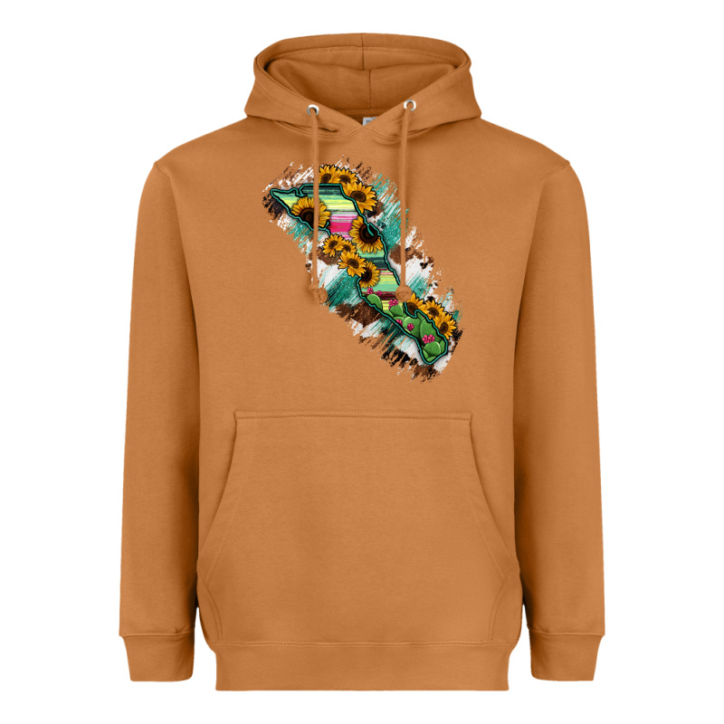 Baja California Sur State Of Mexico Map Heavyweight Hoodie by RanaPortraitStore | Teevron
