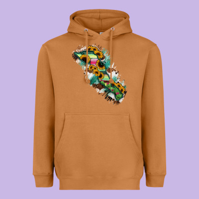 Baja California Sur State Of Mexico Map Heavyweight Hoodie Designed By Ranaportraitstore