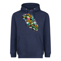 Navy Baja California Sur State Of Mexico Map Heavyweight Hoodie - RanaPortraitStore