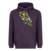 Plum Baja California Sur State Of Mexico Map Heavyweight Hoodie - RanaPortraitStore