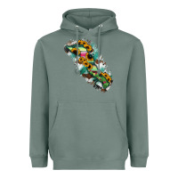 Sage Baja California Sur State Of Mexico Map Heavyweight Hoodie - RanaPortraitStore