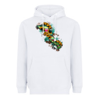 White Baja California Sur State Of Mexico Map Heavyweight Hoodie - RanaPortraitStore