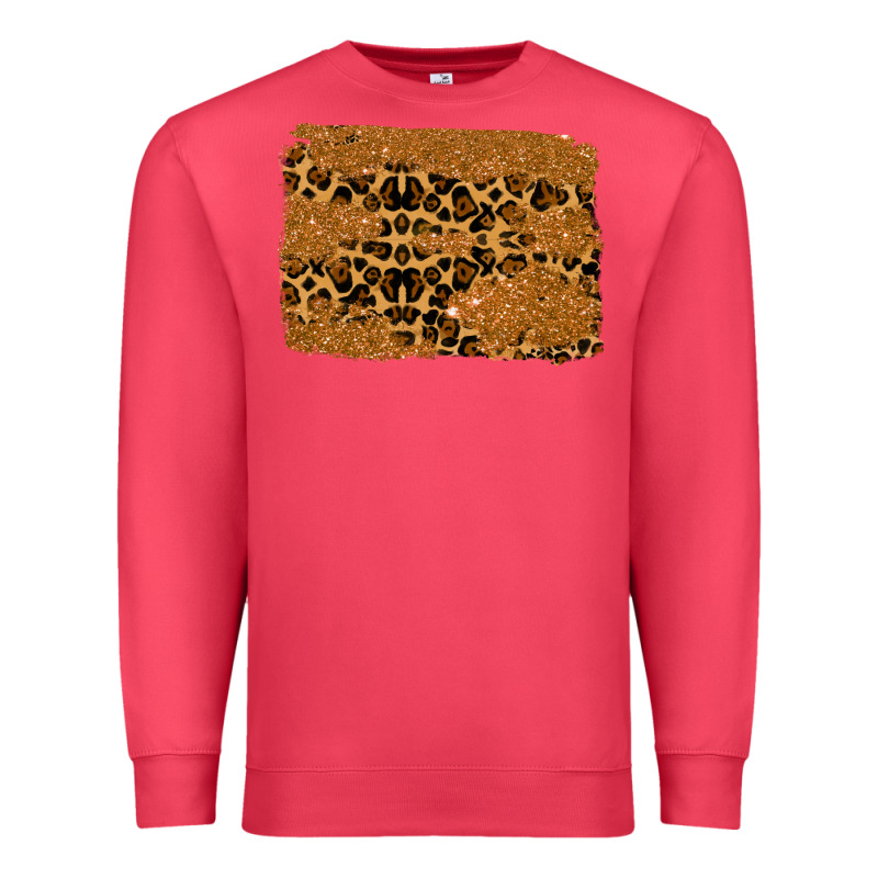 Leopard Glitter Background Premium Sweatshirt by RanaPortraitStore | Teevron