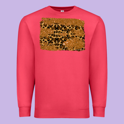 Leopard Glitter Background Premium Sweatshirt Designed By Ranaportraitstore