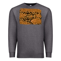 Charcoal Heather leopard glitter background Premium Sweatshirt - RanaPortraitStore